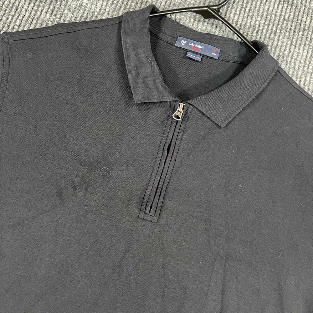 Cremieux‎ Pullover Sweatshirt Polo Mens XL Extra Large Black Long Sleeve Golf